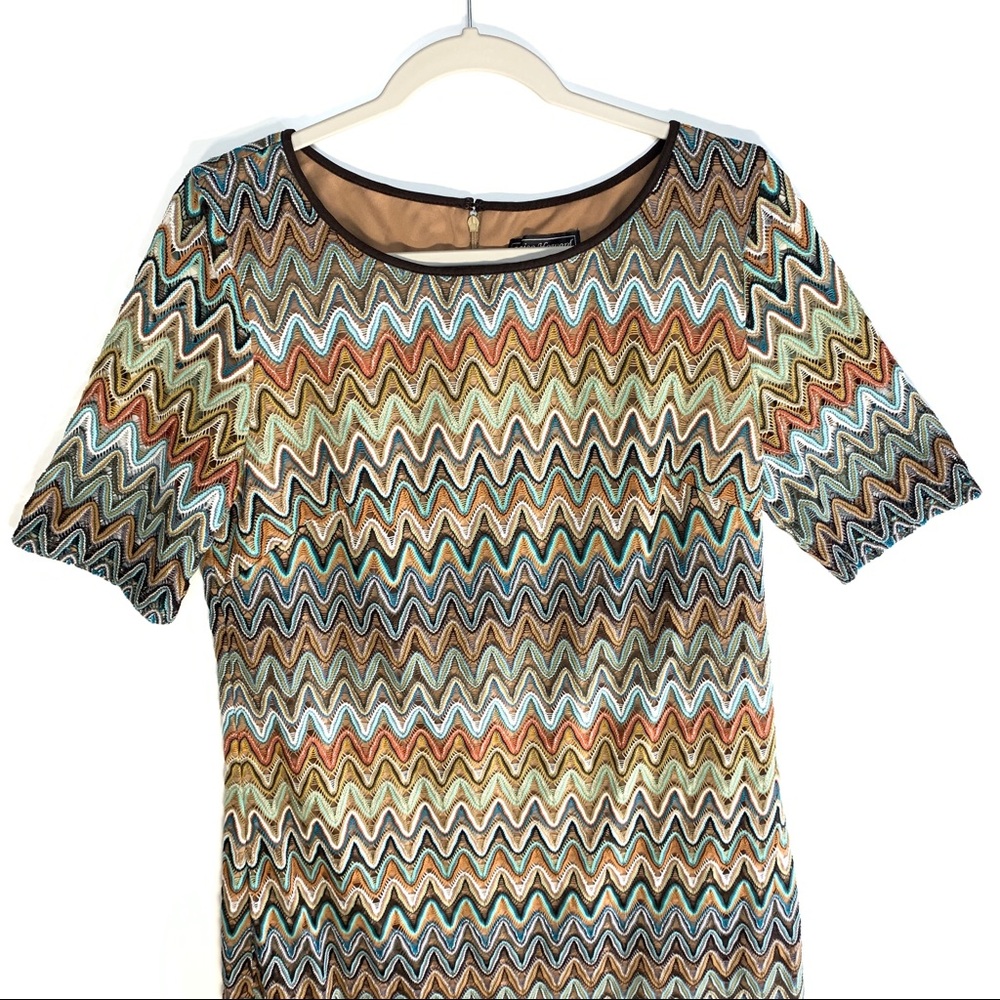 Jessica Howard Chevron Pattern Multicolor Dress 12